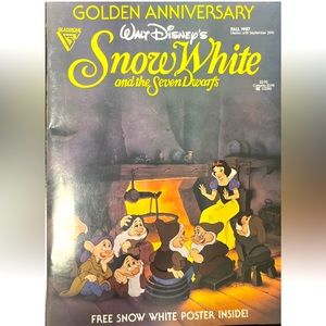 Snow White & The Seven Dwarfs Golden Anniversary Fall 1987 w/Poster